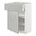 METOD/MAXIMERA - base cabinet with drawer/door, white/Havstorp light grey, 60x37x80 cm | IKEA Indonesia - PE916189_S1