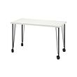 KRILLE/LAGKAPTEN - Desk, white/black, 120x60 cm