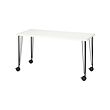 KRILLE/LAGKAPTEN - Meja, putih/hitam, 140x60 cm