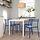 MELLTORP/GENESÖN - meja dan 4 kursi, putih putih/logam biru, 125 cm | IKEA Indonesia - PE916282_S1