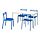 MELLTORP/GENESÖN - table and 4 chairs, white white/metal blue, 125 cm | IKEA Indonesia - PE916283_S1