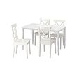 DANDERYD/INGOLF - Table and 4 chairs, white/white, 130 cm