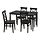 DANDERYD/INGOLF - table and 4 chairs, black/brown-black, 130 cm | IKEA Indonesia - PE916291_S1