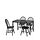 DANDERYD/SKOGSTA - meja dan 4 kursi, hitam/hitam, 130 cm | IKEA Indonesia - PE916315_S1