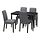 DANDERYD/BERGMUND - table and 4 chairs, black/Gunnared medium grey, 130 cm | IKEA Indonesia - PE916319_S1