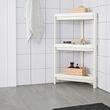VESKEN - Corner shelf unit, white, 33x33x71 cm
