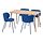 KRYLBO/LISABO - table and 4 chairs, ash veneer/Tonerud blue, 140 cm | IKEA Indonesia - PE916327_S1