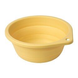 PEPPRIG - Bak cuci, dapat dilipat/kuning, 27 cm