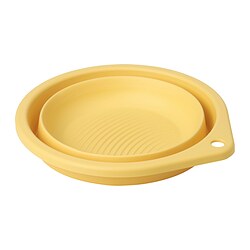 PEPPRIG - Bak cuci, dapat dilipat/kuning, 27 cm