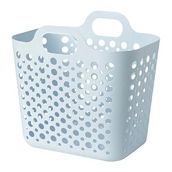 SLIBB - Flexible laundry basket, blue, 24 l
