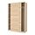 PAX/MEHAMN - lemari pakaian, efek kayu oak diwarnai putih/dua sisi efek kayu oak diwarnai putih, 150x66x236 cm | IKEA Indonesia - PE836863_S1