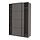 PAX/MEHAMN - wardrobe, dark grey/double sided dark grey, 150x66x236 cm | IKEA Indonesia - PE836866_S1