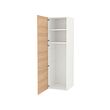 ENHET - Storage combination, white/oak effect, 60x62x210 cm