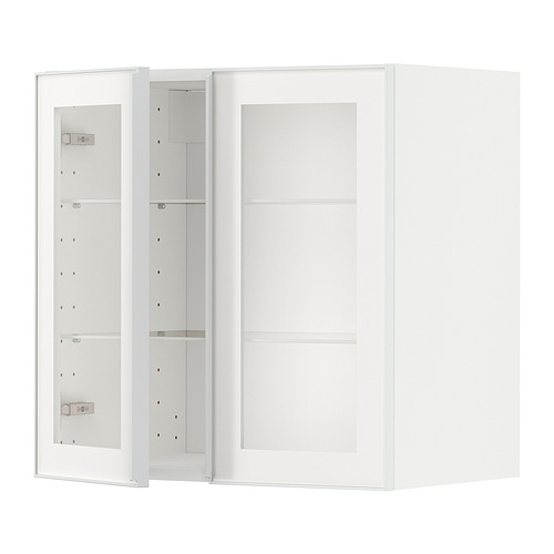 METOD kabinet dinding dg rak/2 pintu kaca