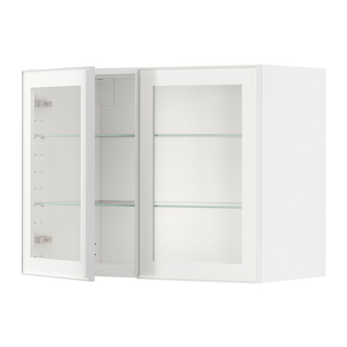 METOD kabinet dinding dg rak/2 pintu kaca