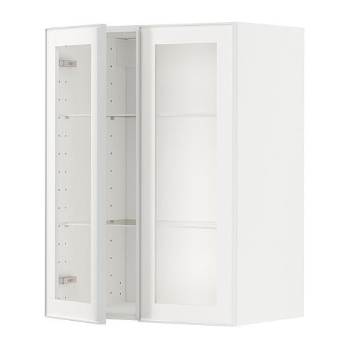 METOD kabinet dinding dg rak/2 pintu kaca