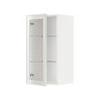 METOD - Kabinet dinding dgn rak/pintu kaca, putih/Hejsta kaca bening putih, 40x37x80 cm