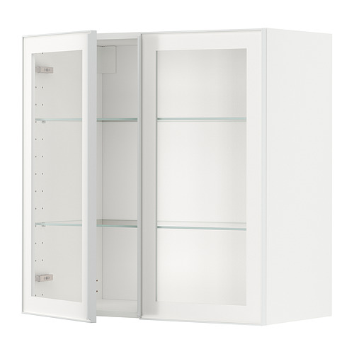 METOD kabinet dinding dg rak/2 pintu kaca