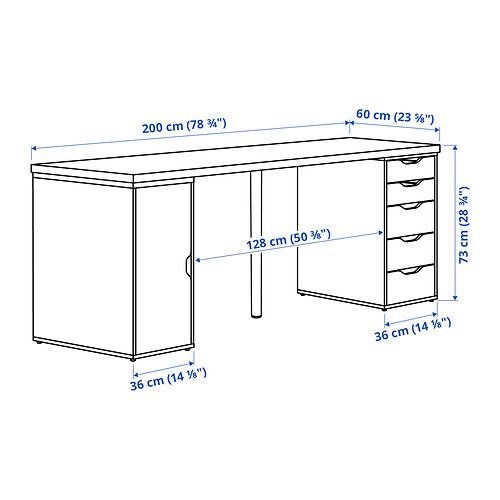 ALEX/LAGKAPTEN Measurement Illustration