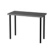 ADILS/LINNMON - Meja, abu-abu tua/hitam, 100x45 cm