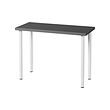 OLOV/LINNMON - Desk, dark grey/white, 100x45 cm