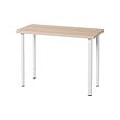 OLOV/LINNMON - Desk, white stained oak effect/white, 100x45 cm