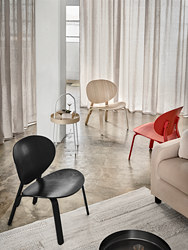 FRÖSET - Easy chair, black stained oak veneer