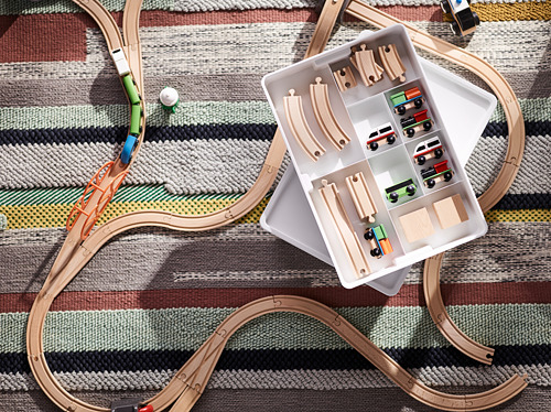 LILLABO kereta dengan rel, set isi 45