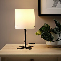 BARLAST - Lampu meja, hitam/putih, 31 cm