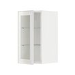METOD - Wall cabinet w shelves/glass door, white/Hejsta white clear glass, 30x37x60 cm