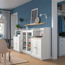 HAUGA - Storage combination, white, 244x46x116 cm