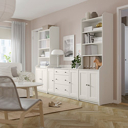 HAUGA - Storage combination, white, 279x46x199 cm