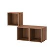 EKET - Kombinasi kabinet dpasang di dnding, kesan kayu walnut, 105x35x70 cm
