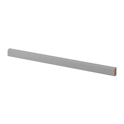 BODBYN - Strip dekorasi/lis profil berkontur, abu-abu, 221 cm