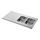 OLOFSJÖN - worktop with 2 integrated sinks, stainless steel, 140x63.5 cm | IKEA Indonesia - PE777898_S1