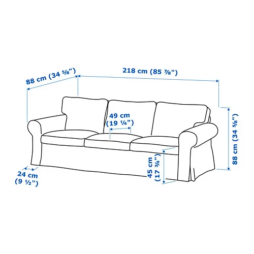 EKTORP Measurement Illustration