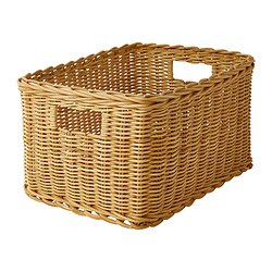 TRUMMIS - Keranjang, buatan tangan rotan, 25x35x20 cm