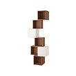 EKET - Wall-mounted cabinet combination, walnut effect/white, 80x35x210 cm