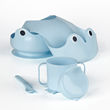MATA - 4-piece eating set, light blue