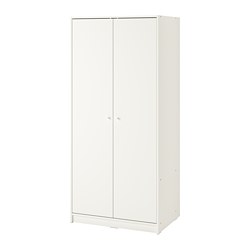 KLEPPSTAD - Lemari pakaian 2 pintu, putih, 79x176 cm
