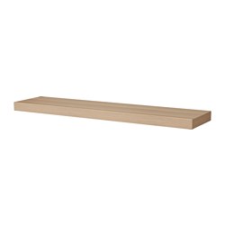LACK - Rak dinding, efek kayu oak diwarnai putih, 110x26 cm