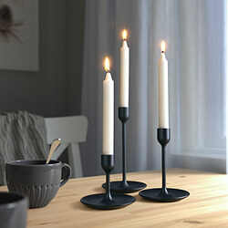 NEJLIKSYREN - Unscented chandelier candle, natural, 19 cm