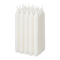 NEJLIKSYREN - Unscented chandelier candle, natural, 19 cm