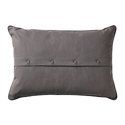 SKUGGNÄVA - Cushion, white/grey, 40x58 cm