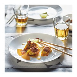 OFTAST - Plate, white, 25 cm