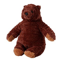 DJUNGELSKOG - Boneka, cokelat beruang, 28 cm