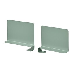 RELATERA - Book-end, light grey-green, 2 pieces