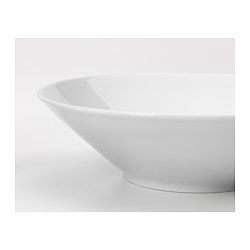 IKEA 365+ - Mangkuk, sisi miring putih, 28 cm
