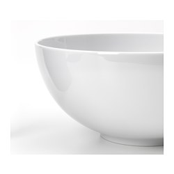 IKEA 365+ - Mangkuk, tepi bulat putih, 22 cm