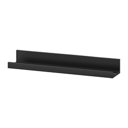 MOSSLANDA - Ambalan rak, hitam, 55 cm